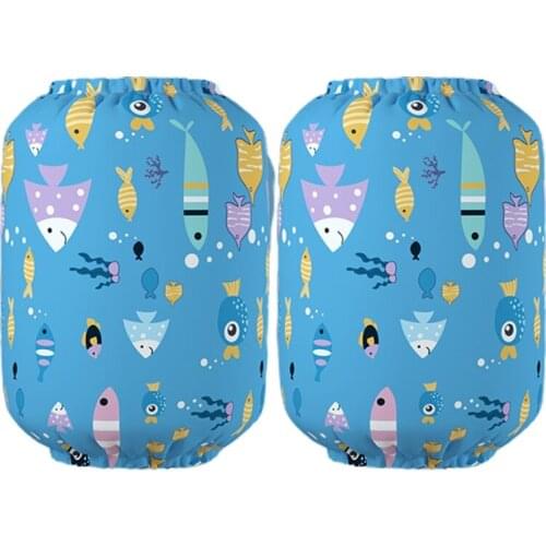 2 Pcs Cute Printed Waterproof Children Antifouling Sleeve Student Protective Baby Sleeve Kids Cartoon Arm Oversleeve H9ED