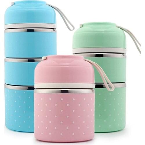Cute Japanese Insulation Lunch Box Leakproof Stainless Steel Bento Box Child Portable Picnic School Food Container Box