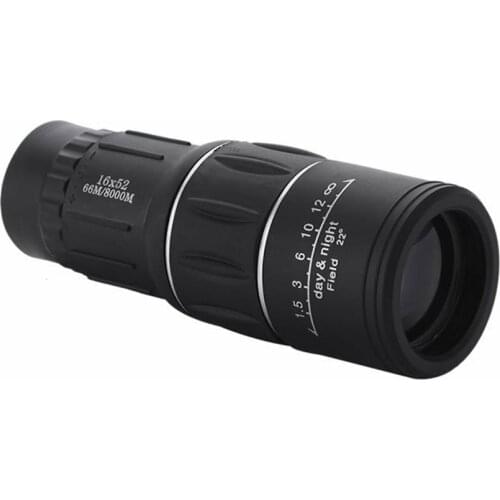 Extra Long 16X52 Distance Sports Hunting Zoomable Monocular Low Light Night Telescope Binoculars For Outdoor Watching