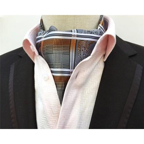 Men Ascot Wedding Party High Level Cravat for Gentlemen