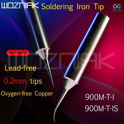 MECHANI 0.2mm lead-free oxygen-free copper soldering iron tip for mobile phone repair flying patch welding head