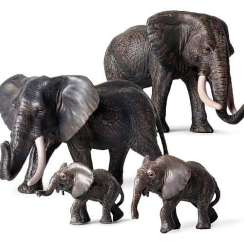 Small Size African Elephant Animal Figure Collectible Toys Wild Animal Action Figures Kids Plastic Cement Toys