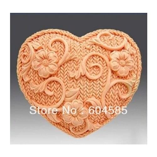 New Knitting love Craft Art Silicone Soap mold Craft Molds DIY Handmade soap molds