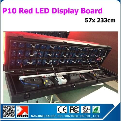 New arrival front open led display board outdoor waterproof red color led text sign board 57x233cm