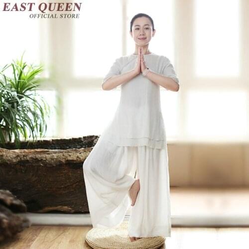Zen clothing chinese ancient costume womens pantsuit white pant suit AA2494 Y