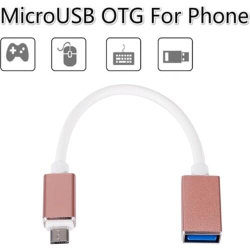 Micro/Type-c Adapter Aluminum Alloy Metal Micro/Type-c OTG Mobile Phone Extension Cable USB U Disk Converter For Pc Phone