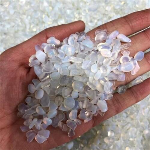 Natural gemstone quartz white opal chips crystals healing stones for garden decoration