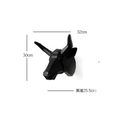 SALES WALL MOUNTED BULL HEAD TROPHY WALL ART PLAQUE HUNT SCULPTURE-FAUX TAXIDERMY MODERN HANGING HOME DECOR ORNAMNENT