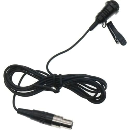 Professional Cardioid Clip-On Lapel Microphone for Shure UPX ULX SLX QLX AD Wilress System TA4F Mini 4Pin XLR Plug
