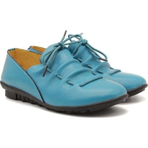 2020 New Leather Flat Shoes Spring And Autumn WomenS Shoes Fake With Pleated Ladies Single Shoes Peas Shoes Lazy Shoes