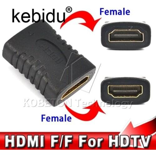 Kebidu Female to female cable adapter converte Extender HDMI-compatible Cable Cord Extension for PC DVD 1080P HDTV