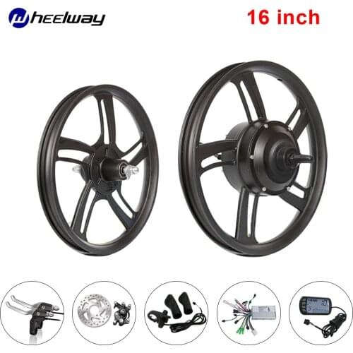 16 inch high speed hob motor wheel assembly electric bicycle motor brushless integrated wheel rear drive 36V48V250W gear motor