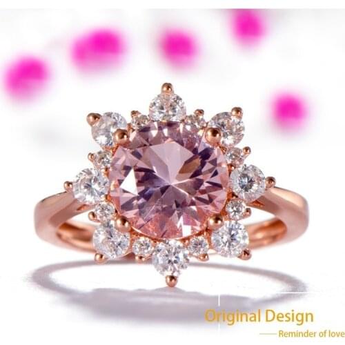 Snowflake Shape Gemstone Zircon Finger Rings for Women Christmas Gift Wedding Engagement Jewelry