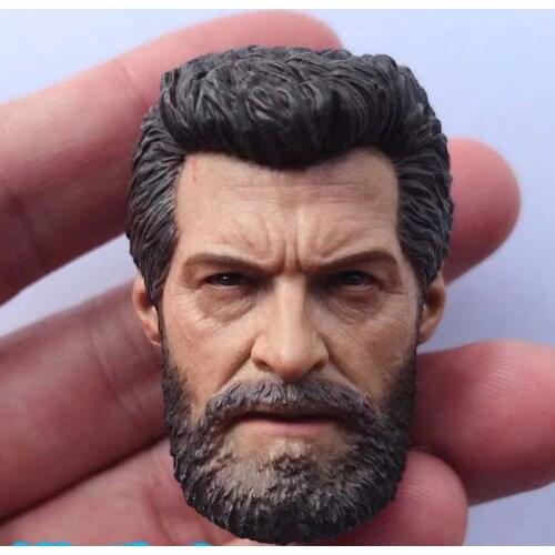 1/6 Scale Logan Howlett Head Sculpt Calm Classical Wolverine Head Carving Model Toy Figure Accessories