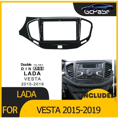 1Din2Din Car Radio Player DVD Frame Audio Fitting Adaptor Dash Trim Kits Facia Panel 9inch For LADA VESTA 2015-2019