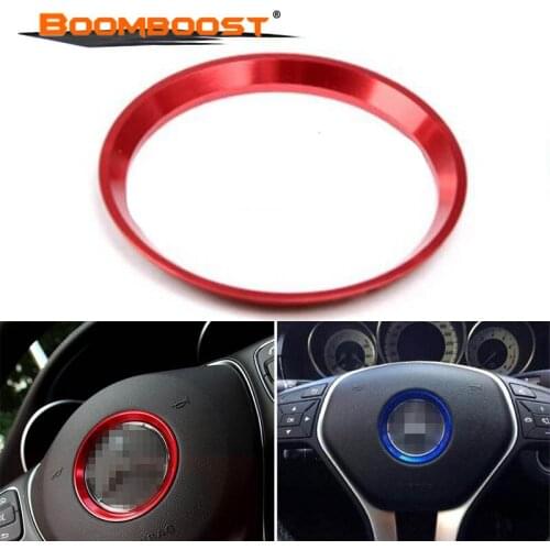 2 colors for choice Aluminum Trim Car Steering Wheel Cover Ring FOR Benz new C level W205 C200L GLE high quality