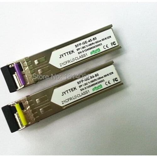 Hot Sale 2pieces/lot 1.25G bidi SFP Tx1550/Rx1490 80KM GLC-BX-D
