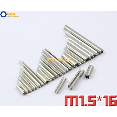 200 Pieces M1.5 x 16mm 304 Stainless Steel Slotted Spring Tension Pin Sellock Roll Pin