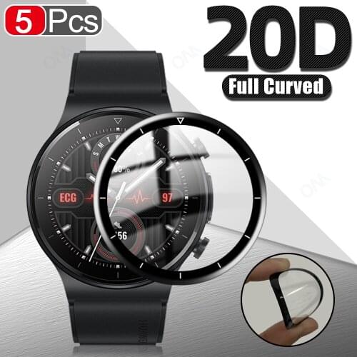 20D Curved Edge Full Soft Protective Film Cover For Huawei GT 2 Pro / ECG Screen Protector Smart Watch Accessories (Not Glass)
