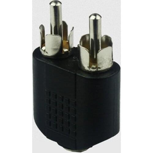 3.5 mm Female To 2 RCA MALE Stereo Audio Adapter connector convertor