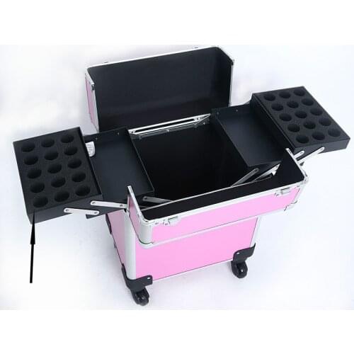 4-Wheels Trolley Case Makeup Bag Make Up Beauty Professional Salon 2 COLORS 2016 New