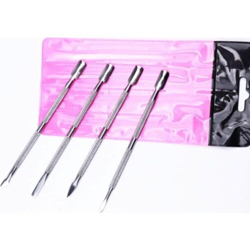 4pcs/Set Tools to Remove Dead Skin Frustration Dead Skin Fork Independent Packaging Stainless Steel Push ,Things for Nails