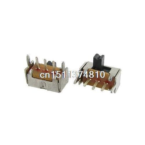 50 Pcs ON/ON 2 Position 3 Pin 1P2T SPDT Panel PCB Mini Slide Switch Right Angle