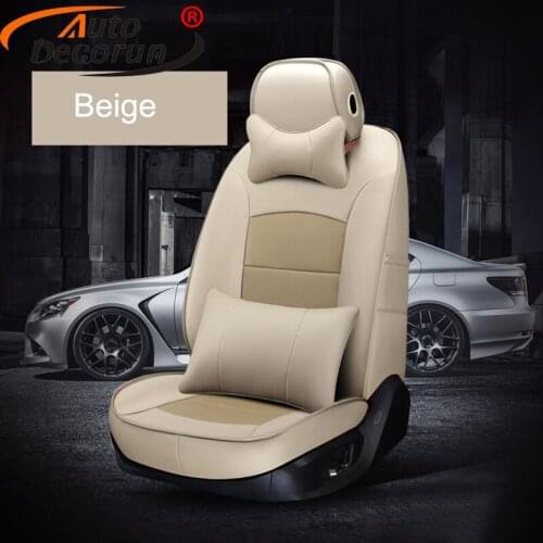 AutoDecorun 19PCS/Set Genuine Leather Seat Covers for Volvo V60 2013 Seat Cover Interior Accessories Protector Styling 2012-2017