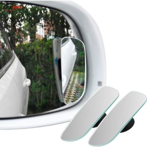 2pcs Car Rear View Mirror Auxiliary Parking Assistance Convex Glass Lens Blind Spot Wide Angle Truck Motorcycle Auto Accessories