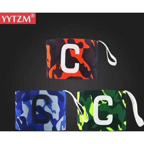C Standard Captains Armband Colorful Soccer Rugby Player Sports Adjustable Professional Supplie Paste Winding Green Camouflage