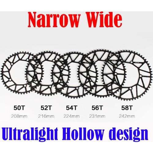 Narrow Wide Chainring Litepro Ultralight 130 BCD 50T/52T/54T/56T/58T Hollow BMX Folding Bicycle Aluminum Alloy Chain Wheel