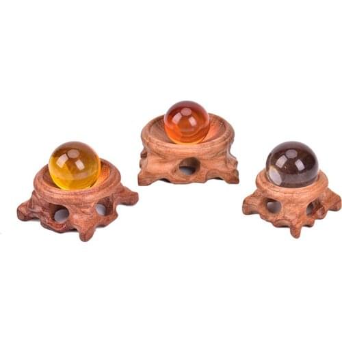 Wooden Display Stand Base For Crystal Ball 30mm 40mm 50mm Glass Globe Lensball Magic Sphere Gift Holder