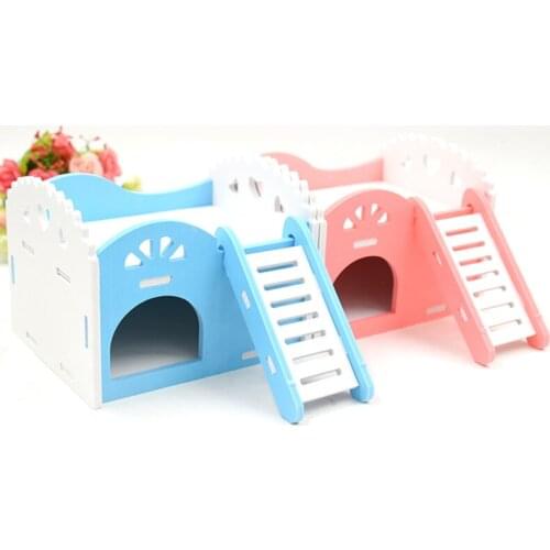 Wooden Hamster Nest Sleeping House Home Luxury Cage Pet DIY Hideout Hut Toy Small Animal Supplies Hamster Hideout