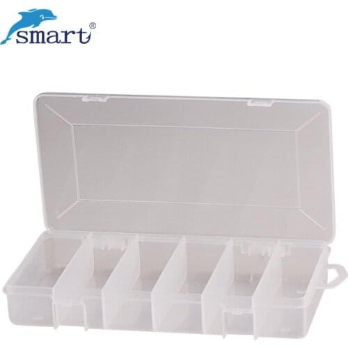 Cheap!!Smart Fishing Tackle Box 20.7*11*3.3cm Waterproof Box Fishing Accessories 6 Compartments Peche A La Carpe Fishing Tools