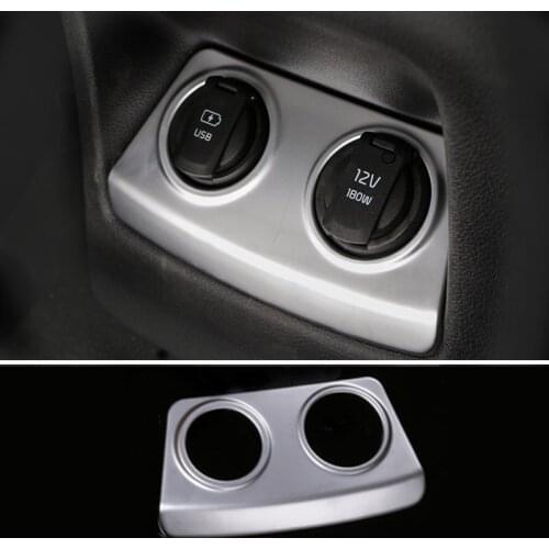 For Kia Sportage 2016 2017 2018 QL QLE Car Accessories Interior Rear USB cigarette lighter Cover