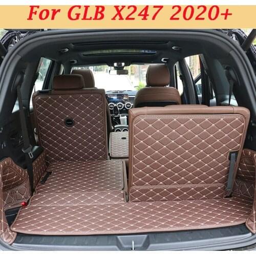 For Mercedes Benz X247 GLB250 GLB180 GLB200 2020 2021 Car Trunk Mat Anti-Dirty Pad Leather All Inclusive Protection Cushion