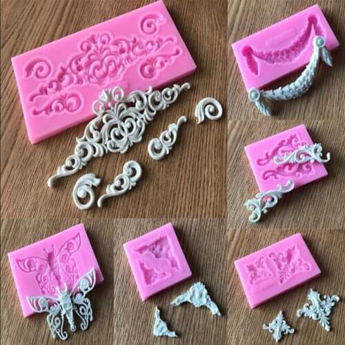 European Pattern Embossed Silicone Mold Cookie Fondant Cake Molds Chocolate Pudding Mould DIY Candy Pastry Kitchen Baking Tools