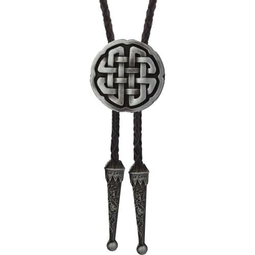 Vintage pattern metal bolo tie wedding gift mens fashion accessories womens casual necklace