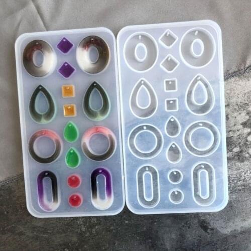Crystal Epoxy Resin Mold Earrings Pendant Casting Silicone Mould DIY Crafts Handmade Decorative Jewelry Making Tools