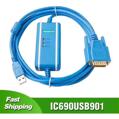 IC690USB901 For GE 90 Micro GE90-70 GE90-30 Series PLC Programming Cable IC690ACC901 RS232/SNP Port Download Serial Cable