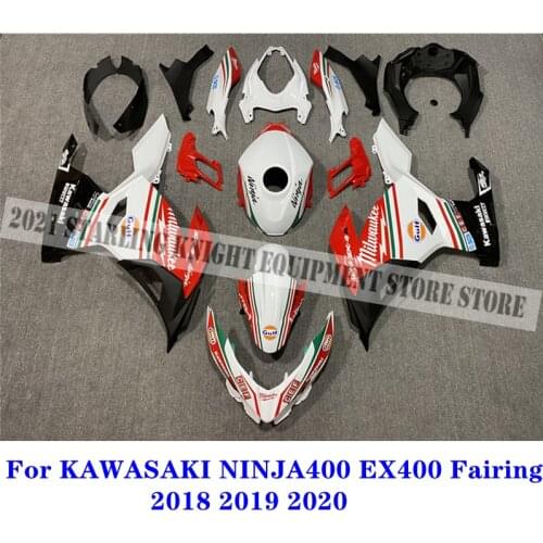 For Kawasaki Ninja400 Ninja 400 2018 2019 2020 2021 EX400 NINJA 400 18 19 20 21 New Arrival ABS Full Fairing Body Kit Red White