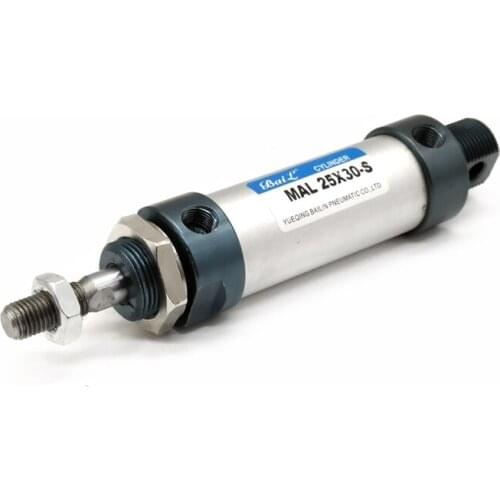 MAL25X30-S Air Cylinder Bore 25mm Stroke 30mm Pneumatic Air Cylinder Single Rod Cylinder with magnetic MAL25*30S