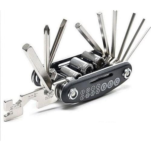 15 in 1 Bicycle Repair Tool Kits Multifunctional Bicycle MTB Bicycle Hexagon Screwdriver Repair Tool Bicycle Accessories Key Cha