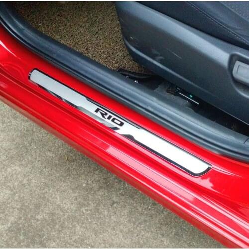 KIA RIO Stainless Steel Door Sill Scuff Plates for KIA RIO