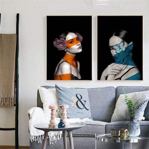 New Nordic Modern Sexy Model Art Poster Creative Abstract Photography Woman Canvas Painting Living Room Entrance Decor Pictures