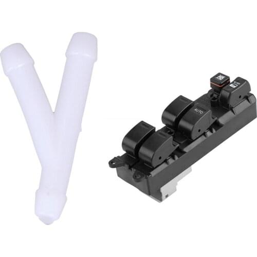 50Pcs 6Mm Plastic Y Piece Tube Pipe Hose Connector & 1Pcs Power Window Master Control Switch for Toyota