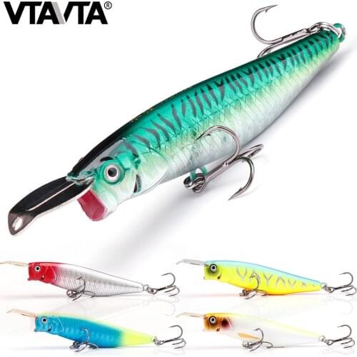 VTAVTA TopWater Popper Lures For Fishing 9cm 12g Metal Lip Sinking Wobblers For Pike Artificial Poppers Crankbaits Fishing Lure