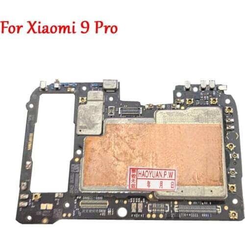 Tested Full Work Original Unlock Motherboard For Xiaomi Mi 9 pro Mi9pro Transparent 5G Logic Circuit Board Plate With Chips
