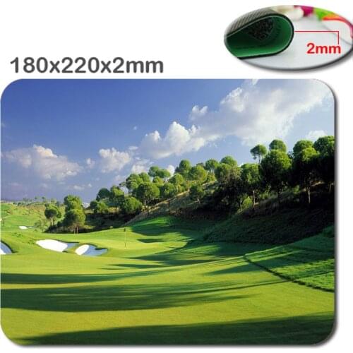 Rubber gaming mouse pad Golf Course 2 Customized Non-Slip Rubber Mousepad Gaming Mouse Pad in 220mm*180mm*2mm Or 290mm*250mm*2mm