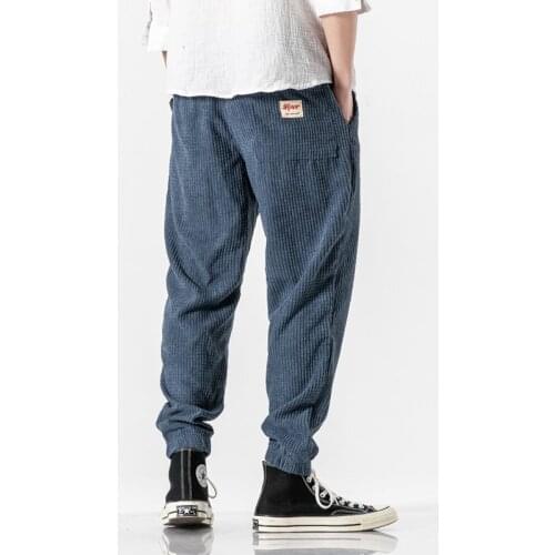 2021 Spring Autumn Corduroy Harem Pants Men Joggers Mens Pants Korean Streetwear Mens Casual Pants Hip Hop Tracksuit M-5XL